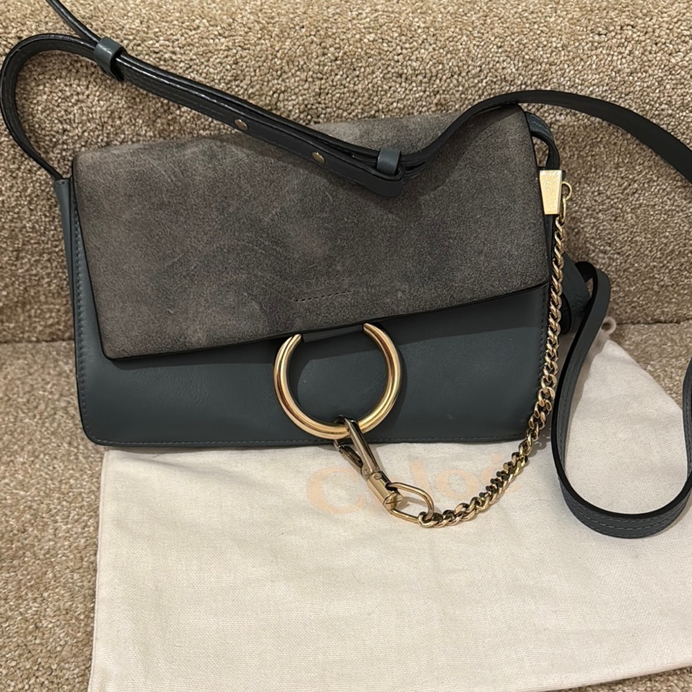 Chloe crossbody suede bag